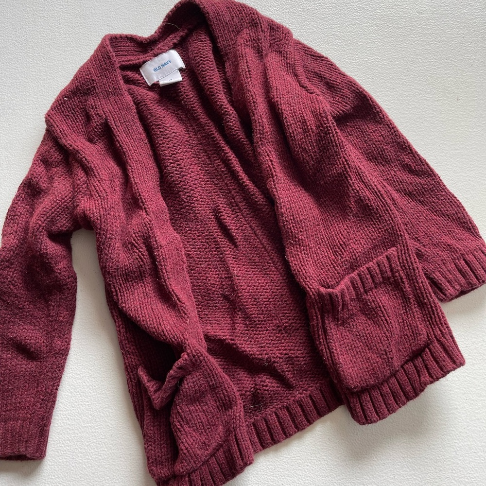 Burgundy cardigan